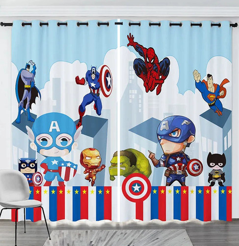 Marvel heroes curtains eyelet - marvel,