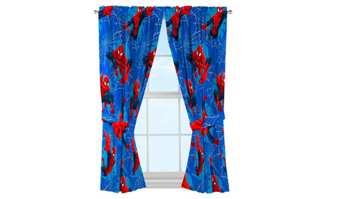 Spiderman curtain window - spiderman, pair