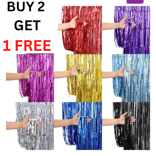 Foil fringe tinsel - 2m,